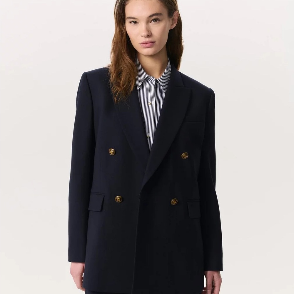 Rag & Bone Women's Navy Double-Breasted Blazer